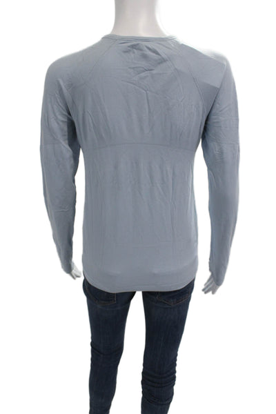 Athleta Girl Childrens Girl Long Sleeves Shirt Sky Blue Size 14