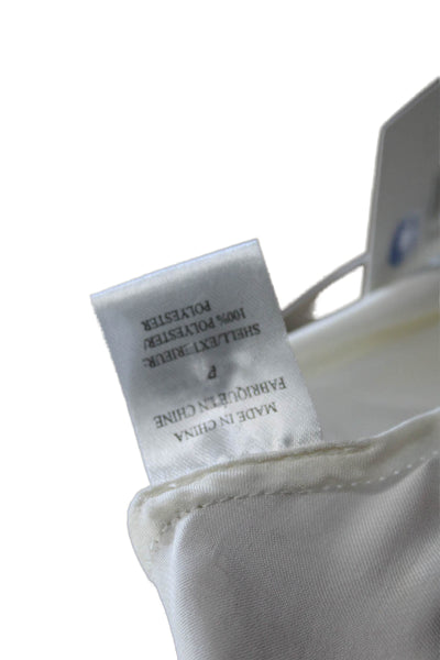 Theory Women Sleeveless White Polyester Blouse Designer Size 0P