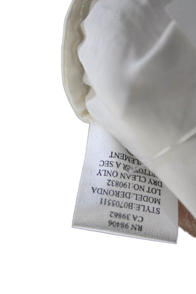 Theory Women Sleeveless White Polyester Blouse Designer Size 0P