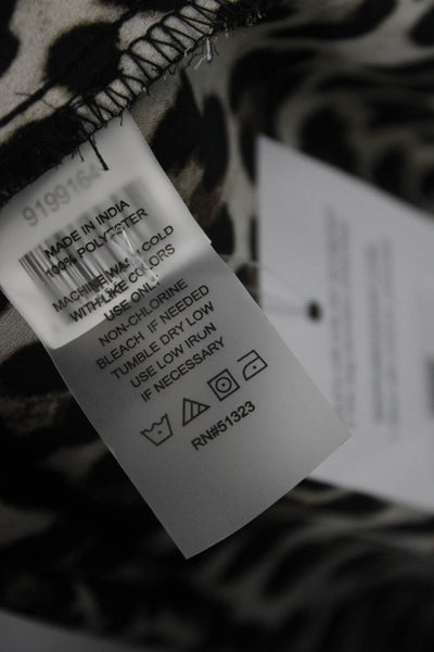Lululemon Women Blouse Green Animal Print Crew Neck Long Sleeve Size 8