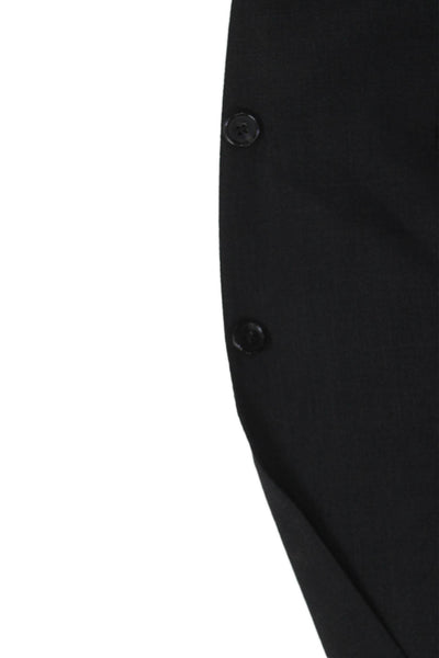 Hart Schaffner Marx Mens Dark Gray Classic Suit Jacket Button Collared Size 40