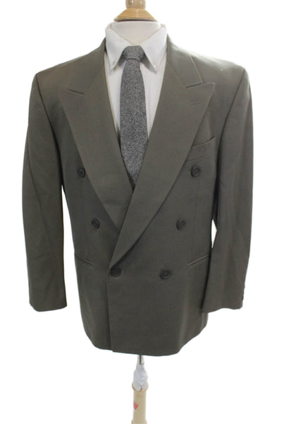 Brandini Mens Gray Suit Jacket Collared Button Long Sleeve Classic Fall Size 42