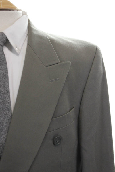 Brandini Mens Gray Suit Jacket Collared Button Long Sleeve Classic Fall Size 42