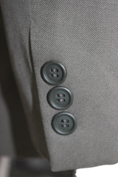 Brandini Mens Gray Suit Jacket Collared Button Long Sleeve Classic Fall Size 42