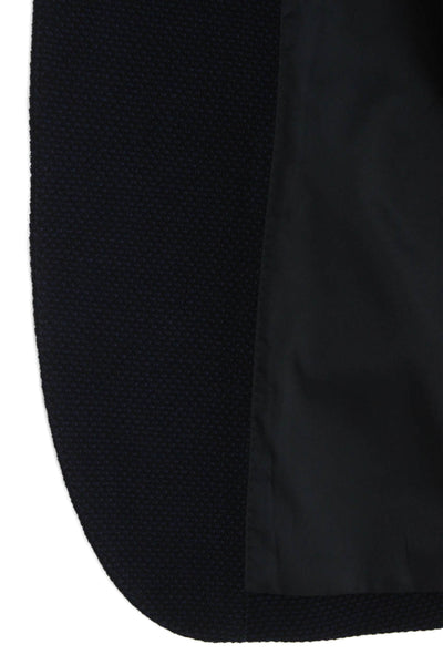 Nordstrom Mens Dark Blue Wool Blend Collared Geometric Blazer Size 40