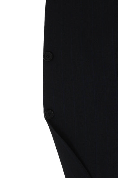 Hickey Freeman Mens 2 Piece Dark Blue Wool Striped Suit Jacket Size 40