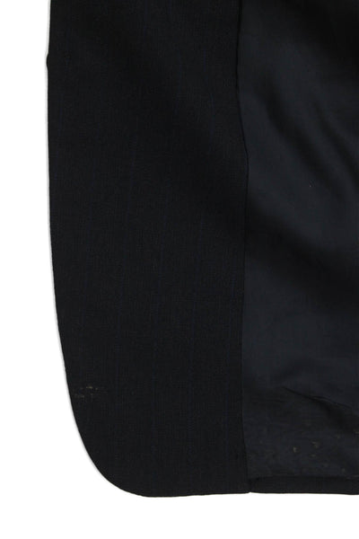 Hickey Freeman Mens 2 Piece Dark Blue Wool Striped Suit Jacket Size 40