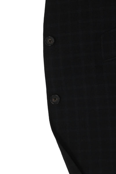 Ted Baker London Mens Suit Jacket Dark Gray Check 100% Wool Button Size 40