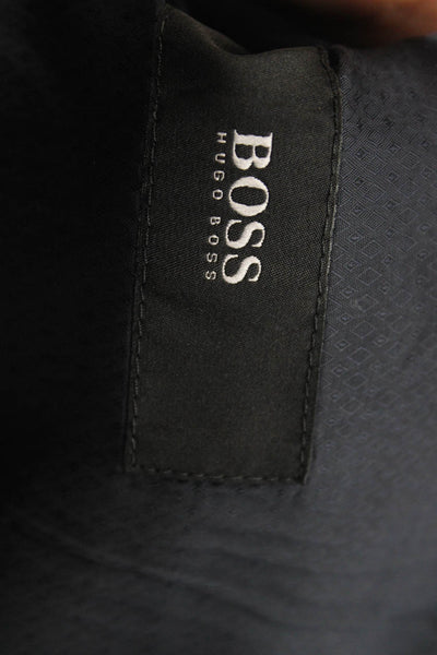 Boss Hugo Boss Men Dark Blue 100% Wool Suit Jacket Big Tall Size 42