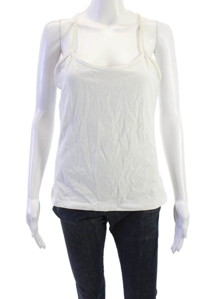 Lululemon Women Basic Camisole White Nylon Blend Sleeveless Size 8