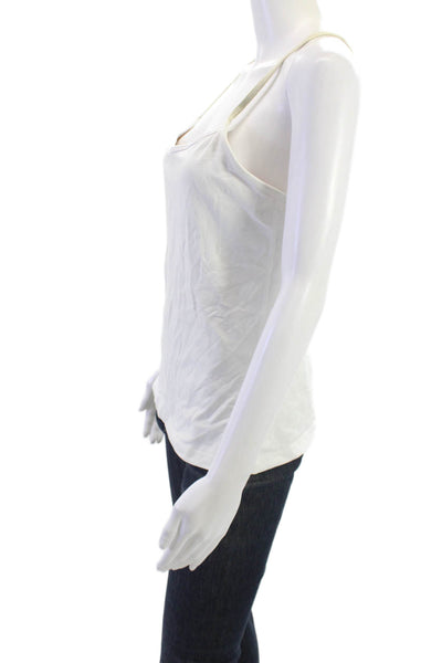 Lululemon Women Basic Camisole White Nylon Blend Sleeveless Size 8