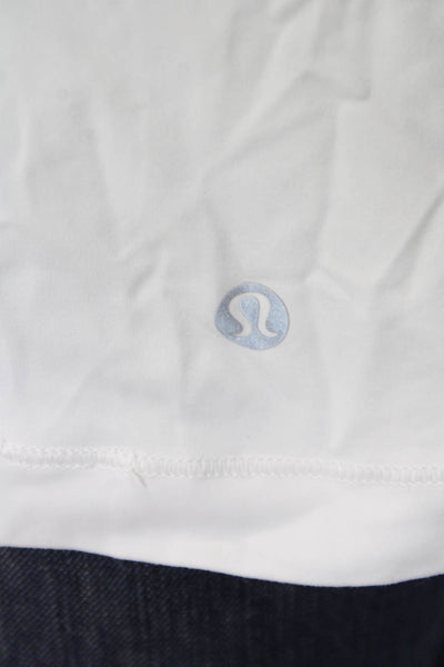 Lululemon Women Camisole V-Neck Sleeveless White Nylon Blend Size 8