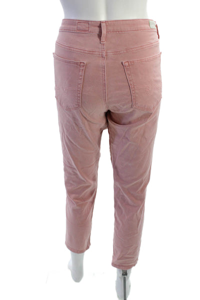 AG Adriano Goldschmied Women Cropped Ankle Pants Pink Size 31