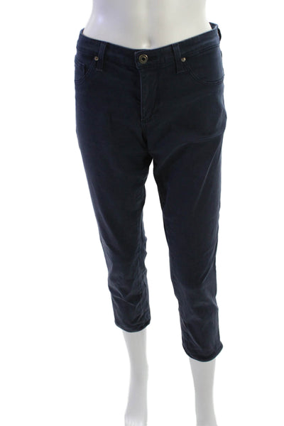 AG Adriano Goldschmied Womens Dark Blue Cropped Ankle Jeans Mid Rise Size 30