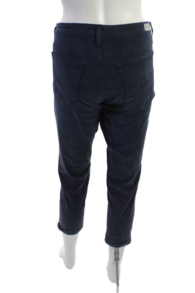 AG Adriano Goldschmied Womens Dark Blue Cropped Ankle Jeans Mid Rise Size 30