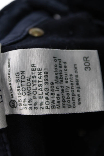 AG Adriano Goldschmied Womens Dark Blue Cropped Ankle Jeans Mid Rise Size 30