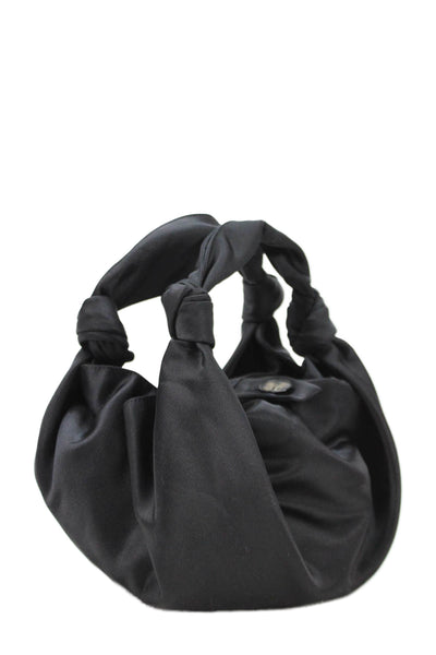 Sleeper Womens Bambola Mini Knotted Detail Buttoned Top Handle Handbag Black