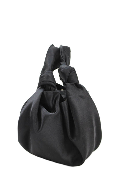 Sleeper Womens Bambola Mini Knotted Detail Buttoned Top Handle Handbag Black