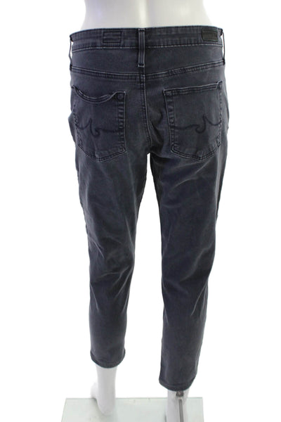 AG Adriano Goldschmied Women Ankle Cropped Dark Gray Mid Rise Pants Size 29