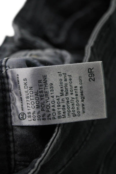AG Adriano Goldschmied Women Ankle Cropped Dark Gray Mid Rise Pants Size 29