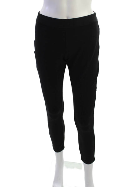 J Crew Womens Cropped Ankle Pants Black Zip Size 6