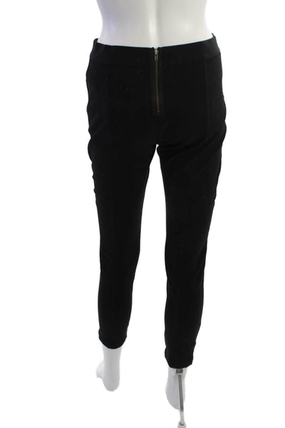 J Crew Womens Cropped Ankle Pants Black Zip Size 6