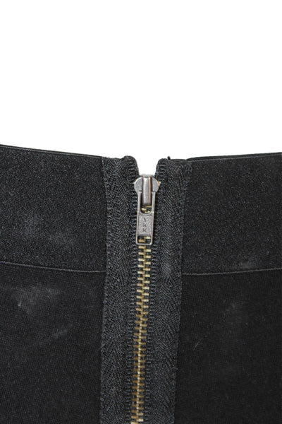 J Crew Womens Cropped Ankle Pants Black Zip Size 6