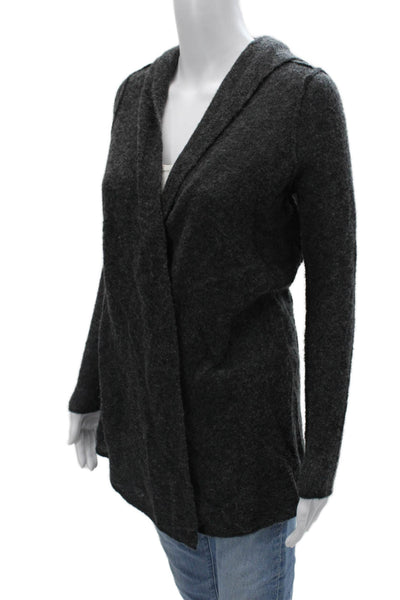 Autumn Cashmere Unisex Dark Gray Cardigan Cashmere Silk Long Sleeve Size S