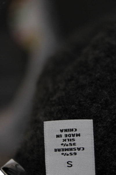 Autumn Cashmere Unisex Dark Gray Cardigan Cashmere Silk Long Sleeve Size S