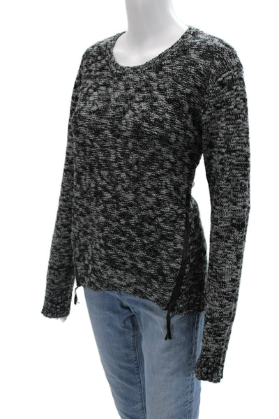 Michael Stars Unisex Black Pullover Sweater Zip Crew Neck Long Sleeve Size XS