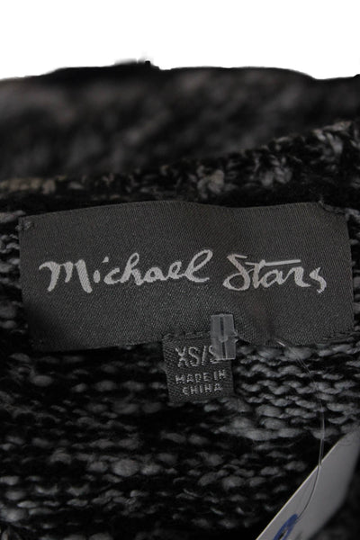 Michael Stars Unisex Black Pullover Sweater Zip Crew Neck Long Sleeve Size XS