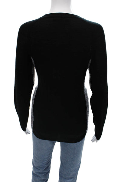 10 Crosby Derek Lam Unisex Pullover Sweater Black Crew Neck Long Sleeve Size 0