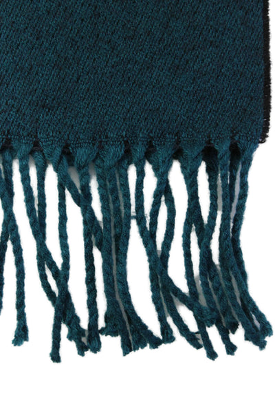 Calvin Klein Womens Geometric Print Fringed Scarf Blue