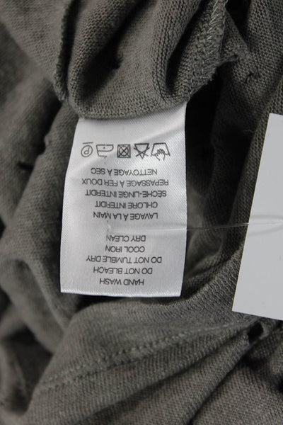 IRO Women Basic Gray Short Sleeve Crew Neck T-Shirt Nylon Spandex Size M