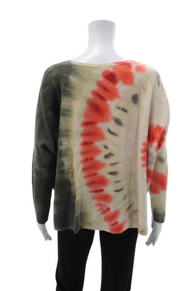 Notshy Unisex Beige 100% Cashmere V-Neck Pullover Sweater Long Sleeve Size S