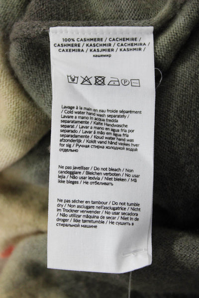 Notshy Unisex Beige 100% Cashmere V-Neck Pullover Sweater Long Sleeve Size S