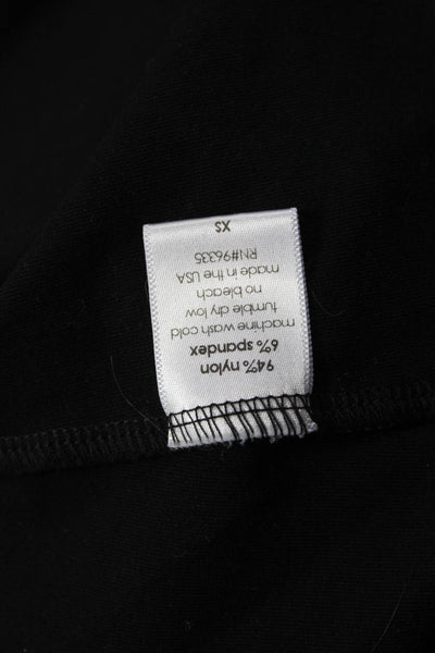 Susana Monaco Womens Sleeveless Mock Neck Tank Black Nylon Spandex Size XS