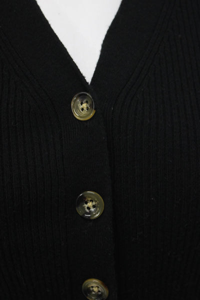 Whistles Unisex Cardigan Sweater Black V Neck Button Size XS