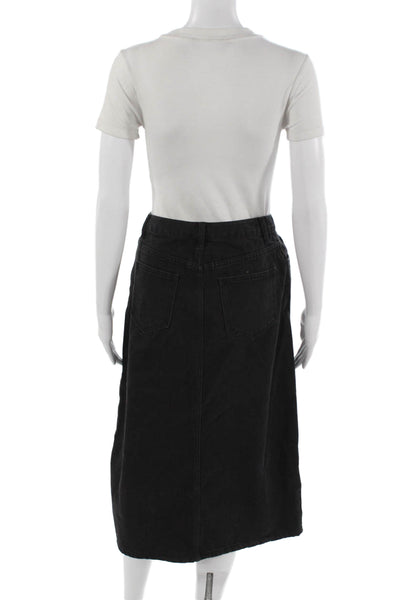 Cider Women Midi Straight Pencil Skirt Black Size S