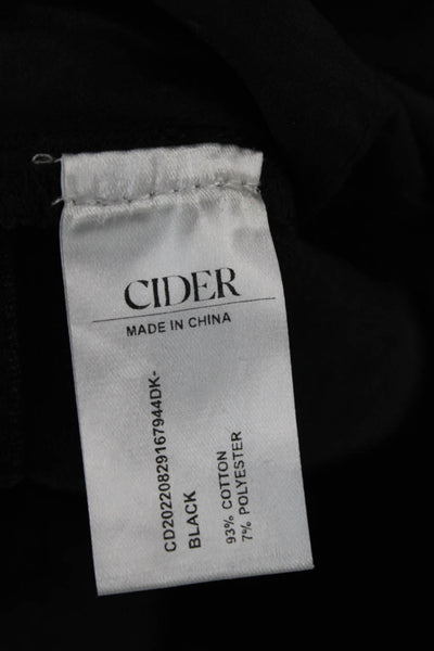 Cider Women Midi Straight Pencil Skirt Black Size S