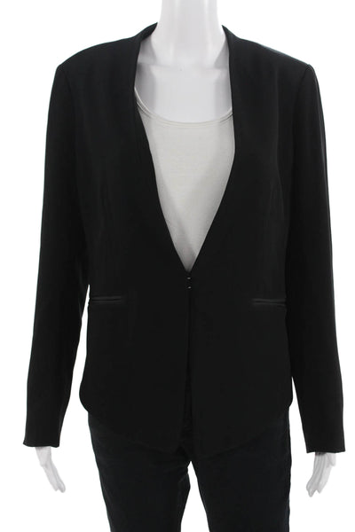 Rag & Bone Womens Cut Back Long Sleeve Lined Blazer Solid Black Size 6