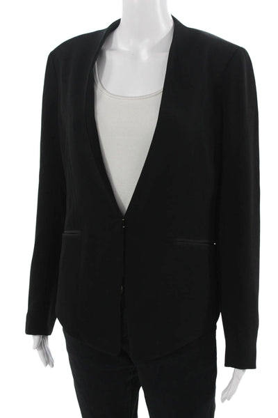 Rag & Bone Womens Cut Back Long Sleeve Lined Blazer Solid Black Size 6