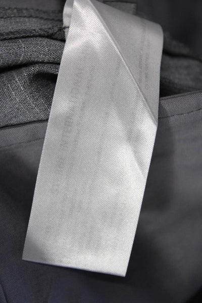Lorena Antoniazzi Unisex Gray Linen Blend Ankle Dress Pants Hook & Eye Size 46