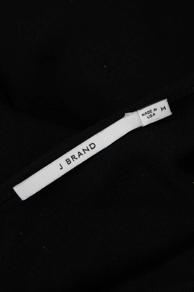 J Brand Womens Basic Black Cotton T-Shirt Short Sleeve Size M