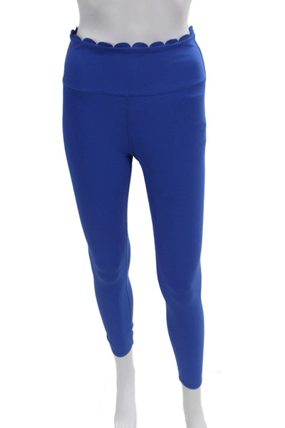 Aqua Womens Ankle Leggings Blue Polyester Spandex Size S
