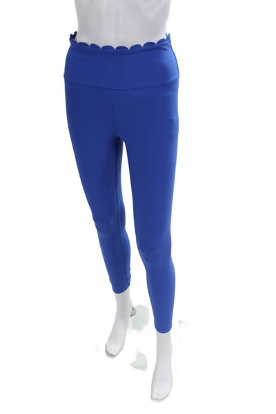 Aqua Womens Ankle Leggings Blue Polyester Spandex Size S