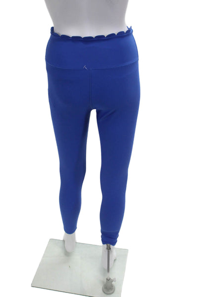 Aqua Womens Ankle Leggings Blue Polyester Spandex Size S