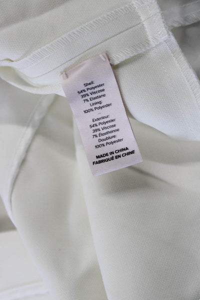 Cinq A Sept Womens Fit & Flare Mini Dress White Sleeveless Zip Size 4