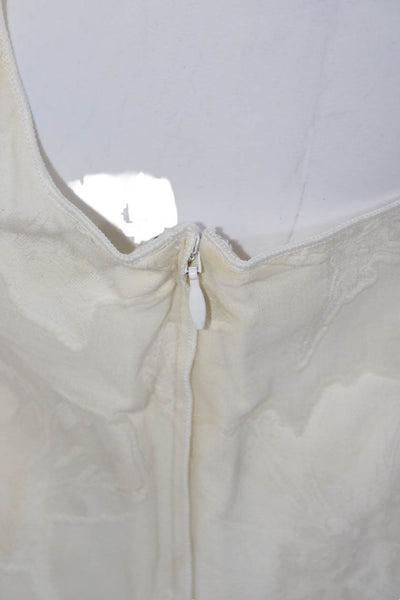 Rag & Bone Womens Shift Tank Dress White Floral V Neck Cotton Size 2
