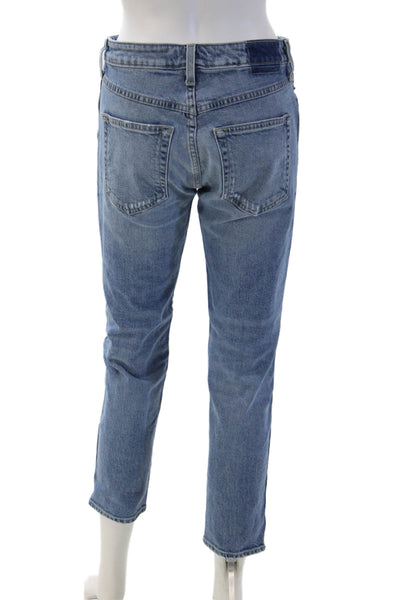 Amo Womens Ankle Cropped High Rise Blue Jeans Size 26